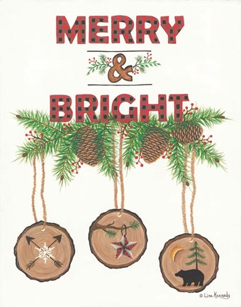 Framed Merry &amp; Bright Print