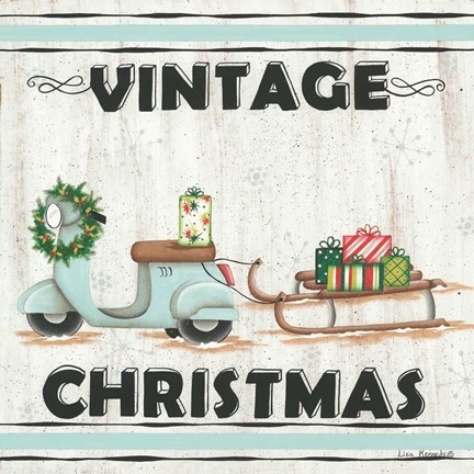 Framed Vintage Christmas Print