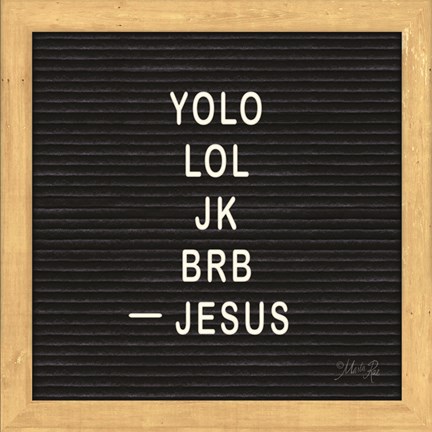 Framed Jesus Humor Print