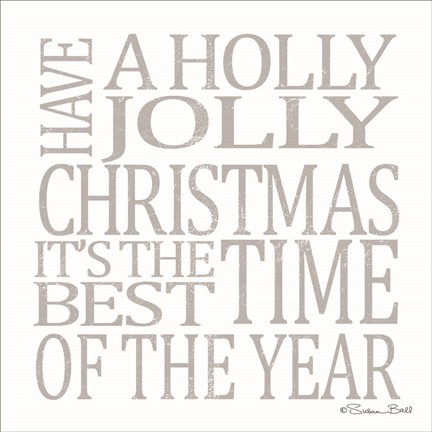 Framed Holly Jolly Christmas Print
