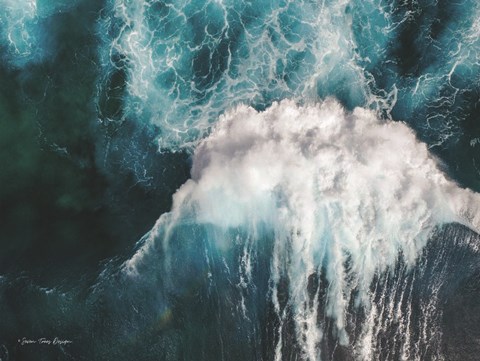 Framed Waves From the Sky Print