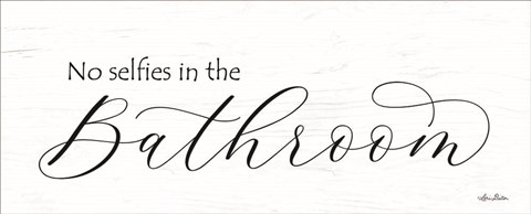 Framed No Selfies in the Bathroom Print