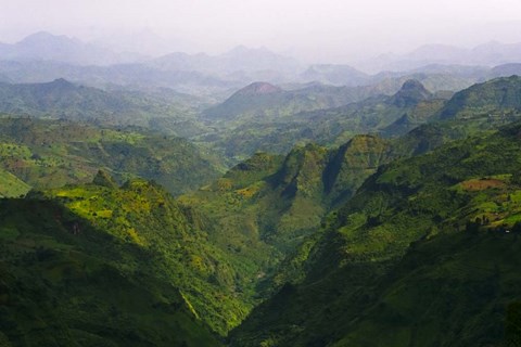 Framed Landscape in Simien Mountain, Ethiopia Print