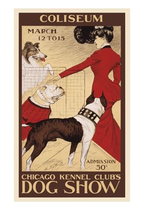 Framed Chicago Kennel Club&#39;s Dog Show Print