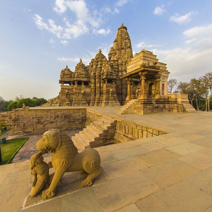 Framed Hindu Temples at Khajuraho, India Print