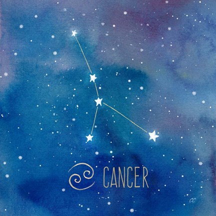 Framed Star Sign Cancer Print