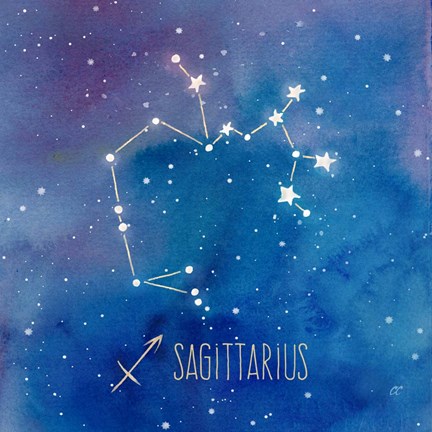 Framed Star Sign Sagitarius Print