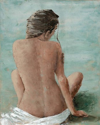 Framed Study of a Woman II (head right) Print