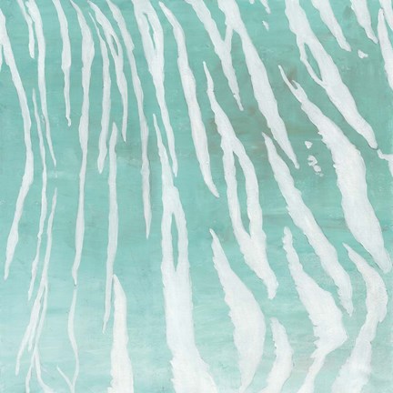 Framed Soft Animal Prints Blue Tiger Print