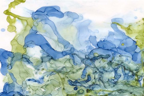 Framed Ocean Influence Blue/Green Print