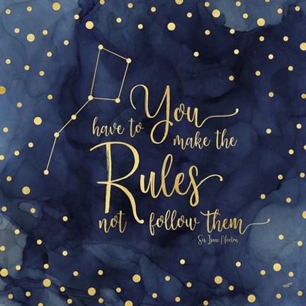Framed Oh My Stars I Rules Print