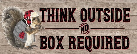 Framed Warm in the Wilderness Think Outside Sign Print