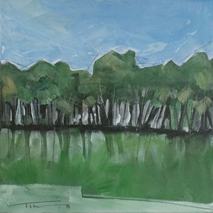 Framed Summer Treeline Print