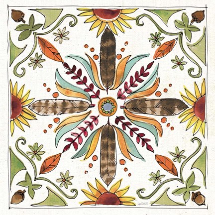 Framed Festive Foliage VIII Print