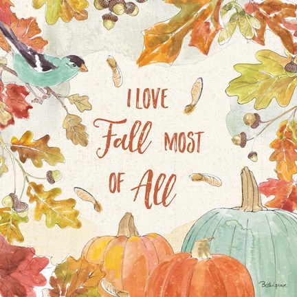 Framed Falling for Fall III Print