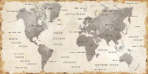 Framed Colorful World I Neutral Print