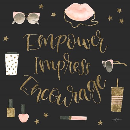 Framed Boss Ladies V Black Print