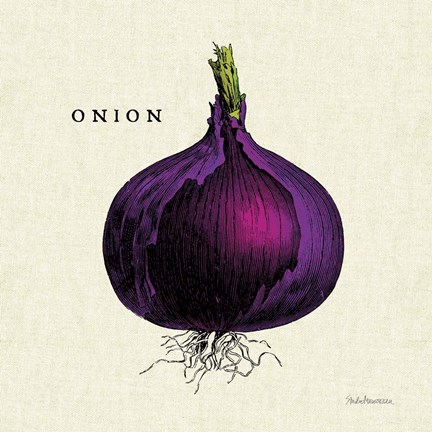 Framed Linen Vegetable III v2 Print