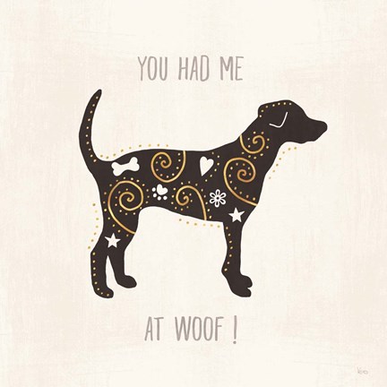 Framed Otomi Dogs IV Neutral Print