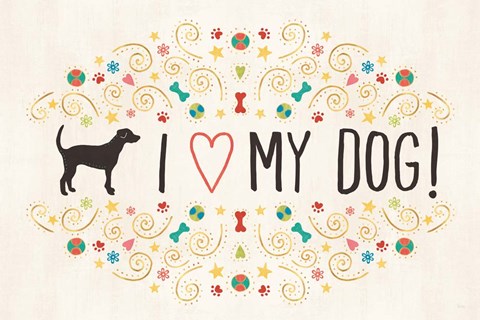 Framed Otomi Dogs I Print