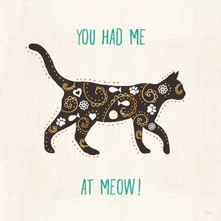 Framed Otomi Cats IV Print