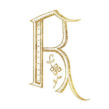 Framed French Sewing Letter R Print