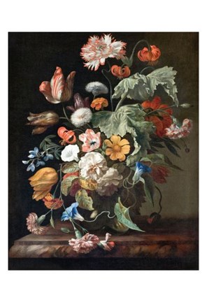Framed Rachel Ruysch, Still-Life with Flowers Print