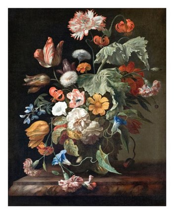 Framed Rachel Ruysch, Still-Life with Flowers Print