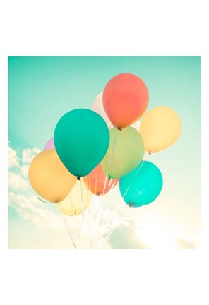 Framed Colorful Balloons Print