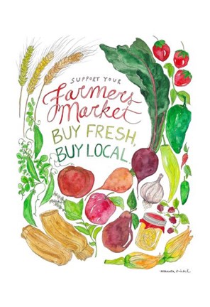 Framed Farmer&#39;s Market Print