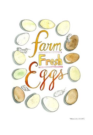 Framed Farm Fresh Eggs Print