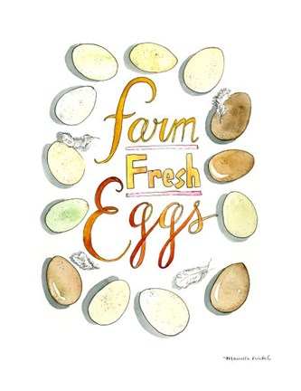 Framed Farm Fresh Eggs Print