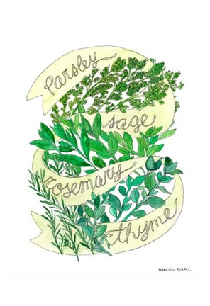 Framed Parsley Sage Rosemary Thyme Print