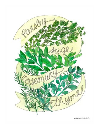 Framed Parsley Sage Rosemary Thyme Print