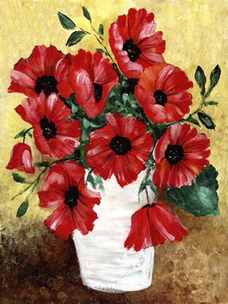 Framed Big Red Poppies Print