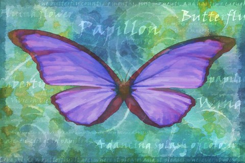 Framed Purple Buterfly Print