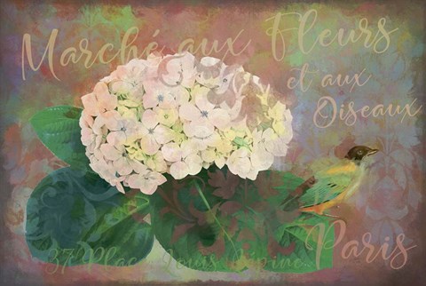 Framed Marche Aux Fleur - Flower Market Print