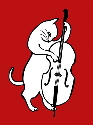 Framed Jazz Cat Print