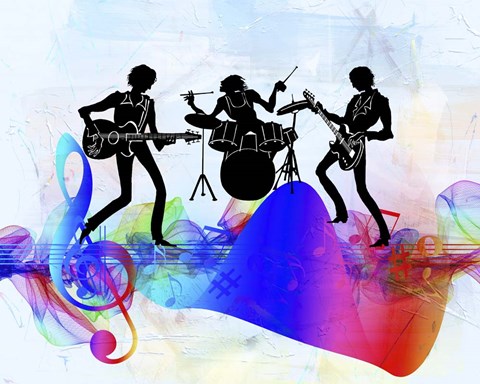 Framed Rock Band Print