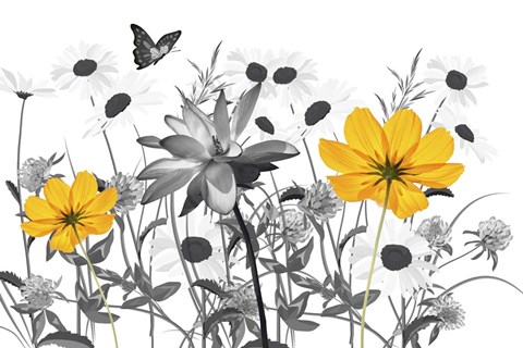 Framed Pop of Yellow Print