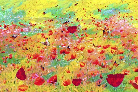 Framed Color Flowers 7 Print