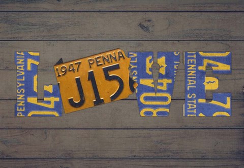 Framed PA State Love Print