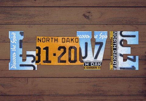 Framed ND State Love Print