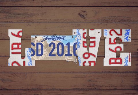 Framed SD State Love Print