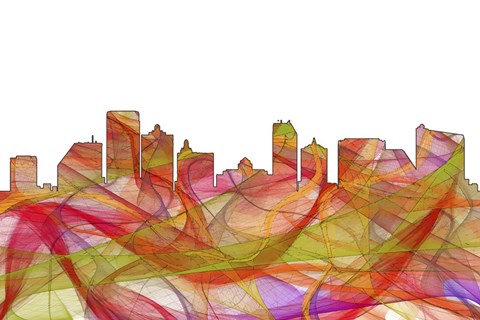 Framed Atlantic City NJ -Summer Swirl Print