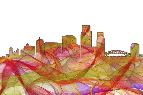 Framed Corpus Christi Texas - Summer Swirl Print