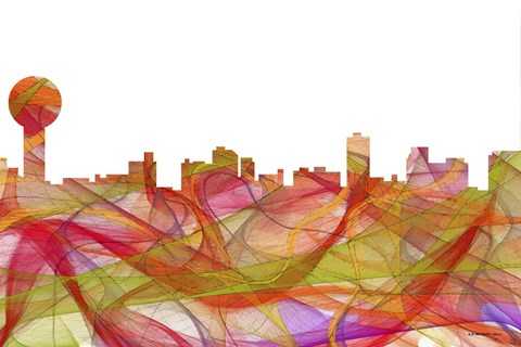 Framed Knoxville Tennessee Skyline.-Summer Swirl jpg Print