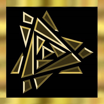 Framed Black And Gold 9 Print