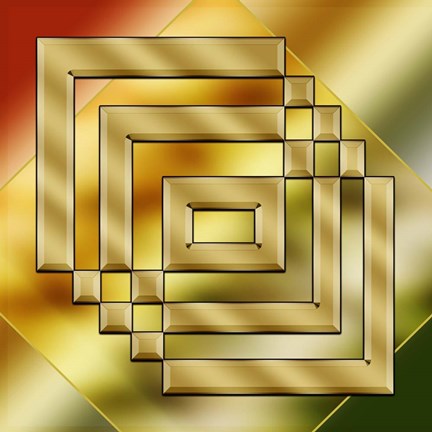 Framed Brass Design 4 Print