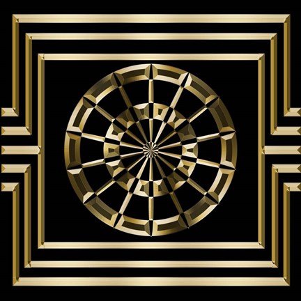Framed Gold Deco 8 Print